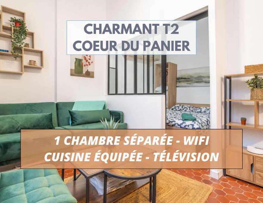 Charmant T2 Au Coeur Du Panier Marseille Exteriör bild