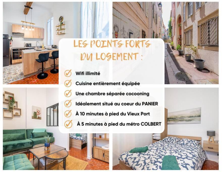 Charmant T2 Au Coeur Du Panier Marseille Exteriör bild